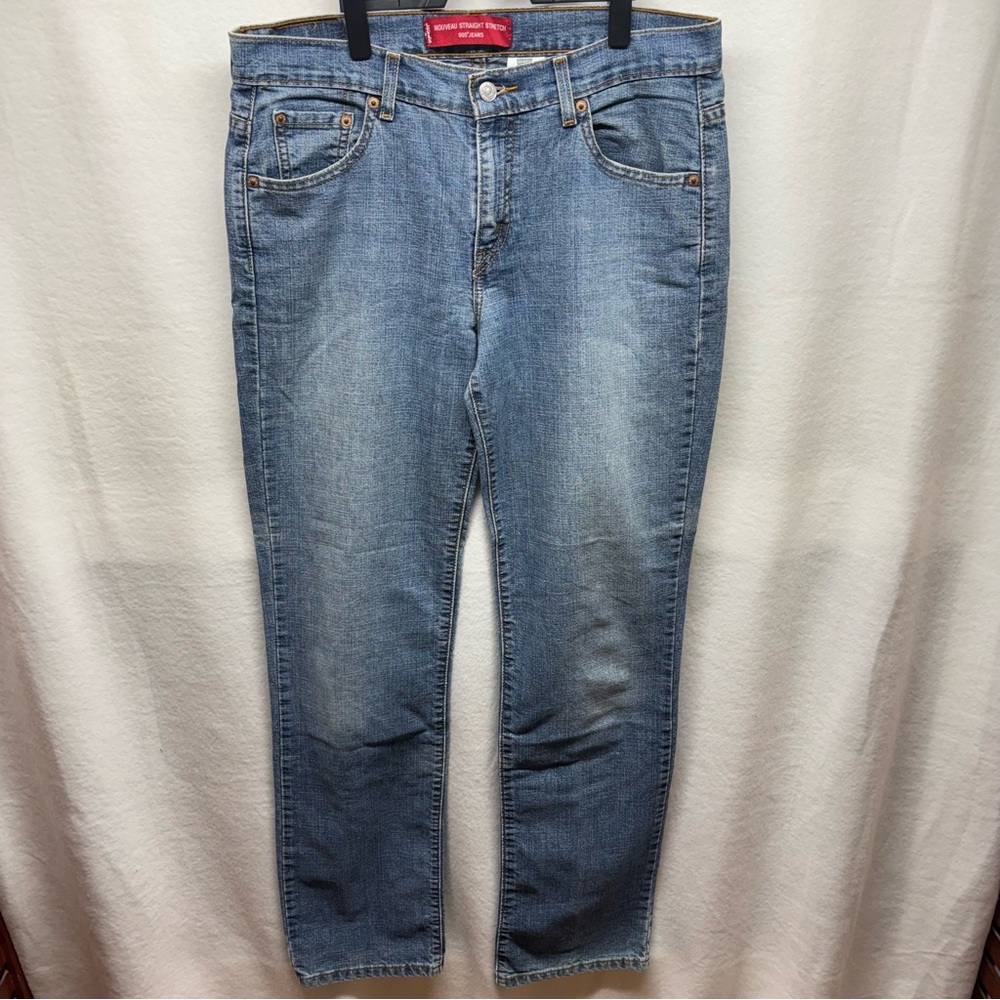 LEVIS 505 Jeans Womens Size 10L  Straight Leg Mid Rise Dark Wash Denim Inseam 32